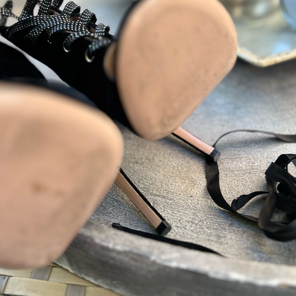 GIANVITO ROSSI Velvet black booties peep toe heels - Picture 7 of 10